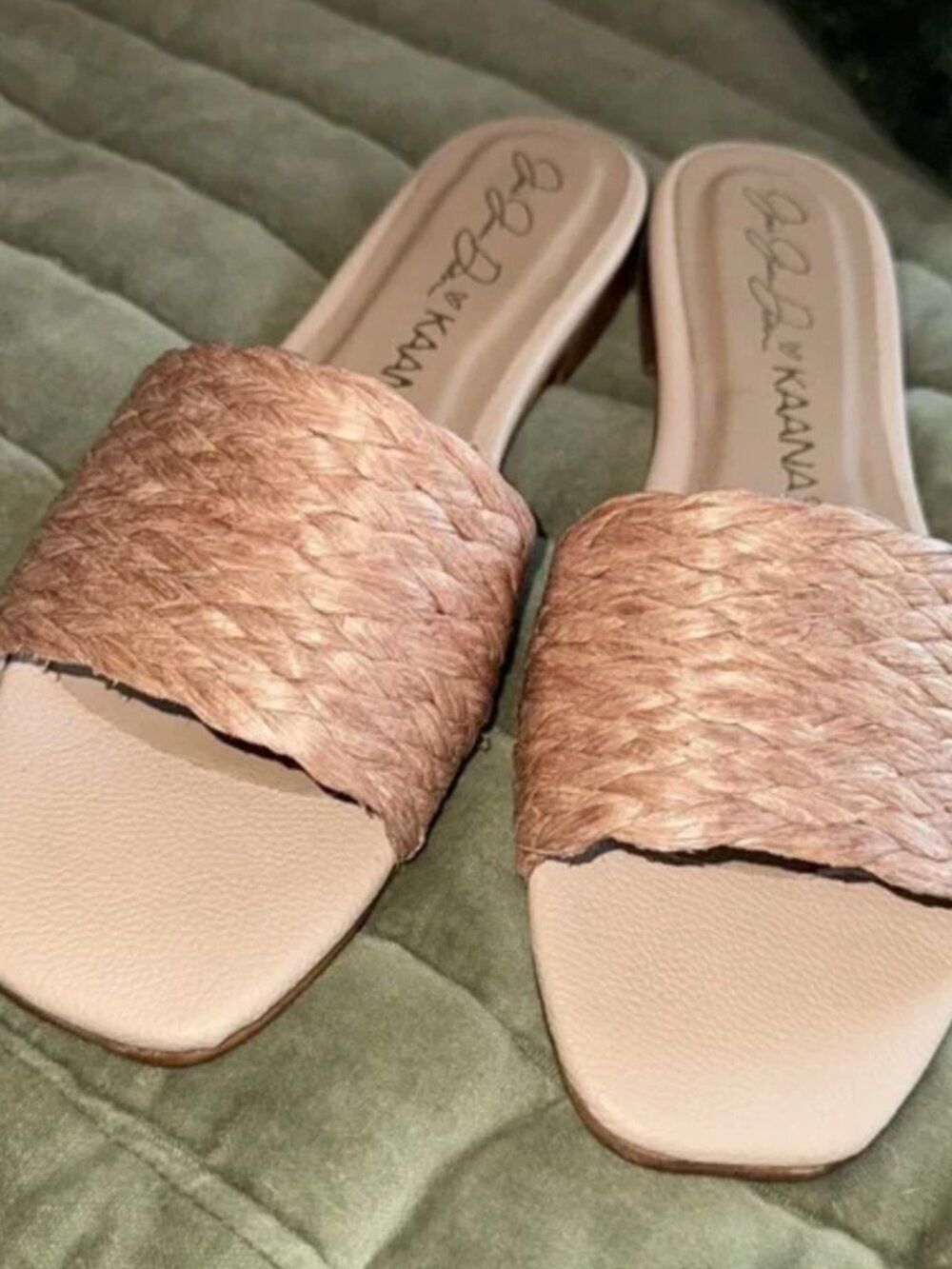 Kaanas x Jessie James Decker Key Largo Sandals Rose Blush size 8 Fair condition